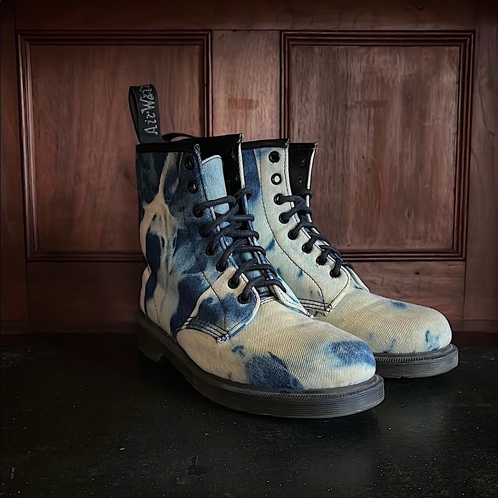 Dr. Martens 1460 Denim Tie Dye Boots